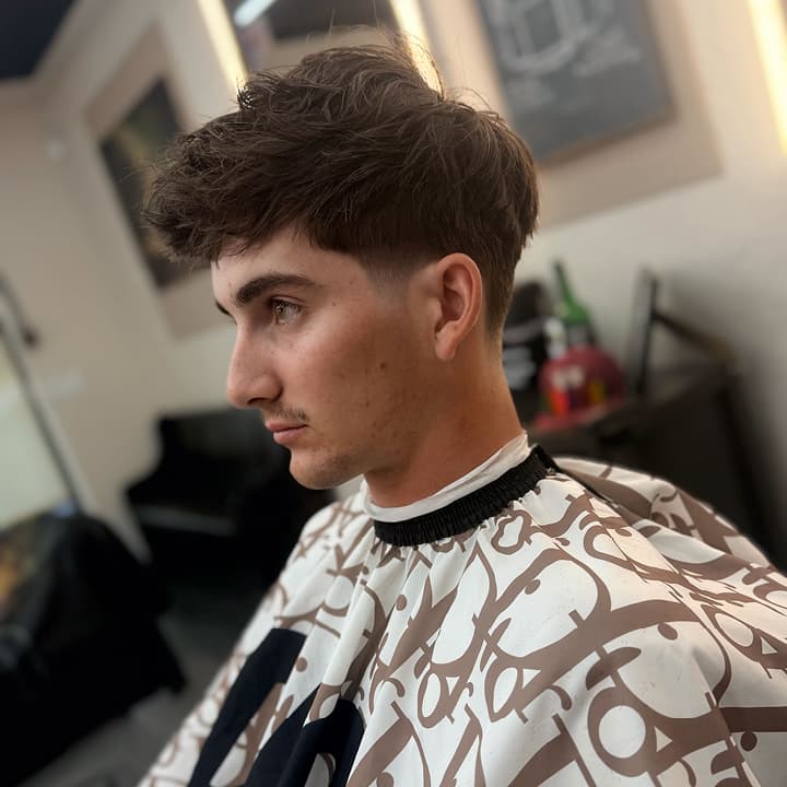 A Barber Refinery client after a finished haircut