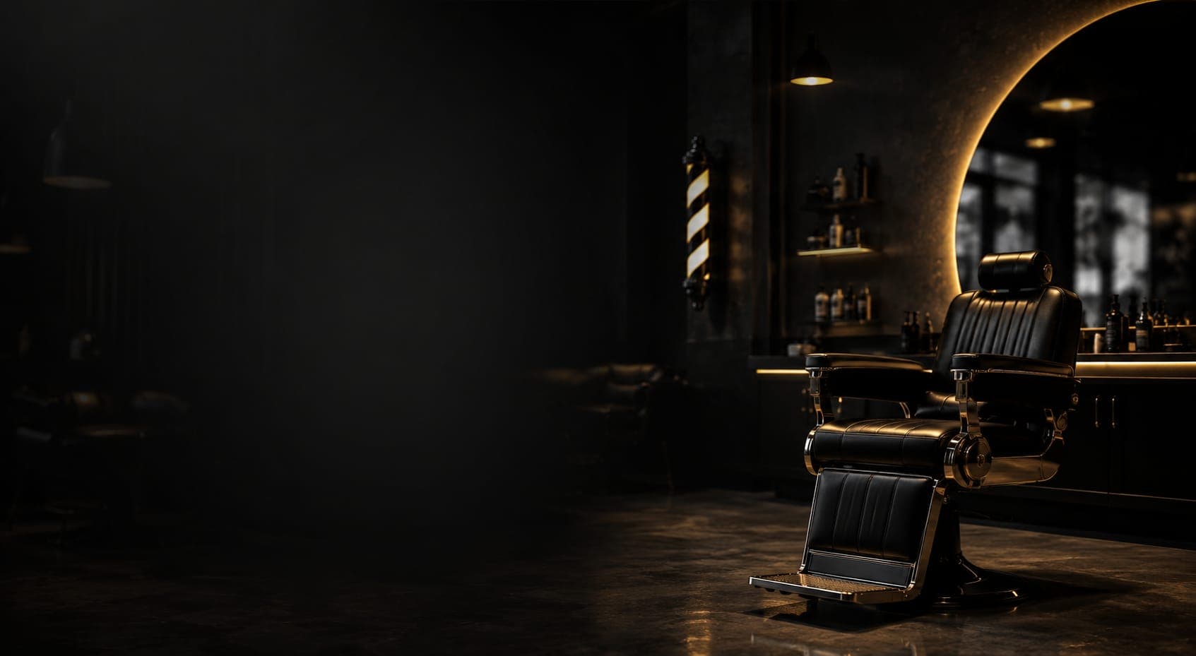 Men's haircut and fade in progress at a Barber Refinery barbershop in San Diego County